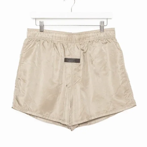 Fear of God Essentials Light Brown Oak Taslan Nylon Shorts - Mens M - Picture 2 of 16